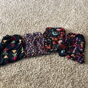 LulaRoe leggings tall and curvy 4 pairs